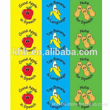 Colorful lable sticker cute printed decorated book or praise for children